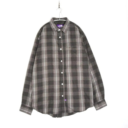 THE NORTH FACE PURPLE LABEL Plaid Dobby Shirt Gray Size L