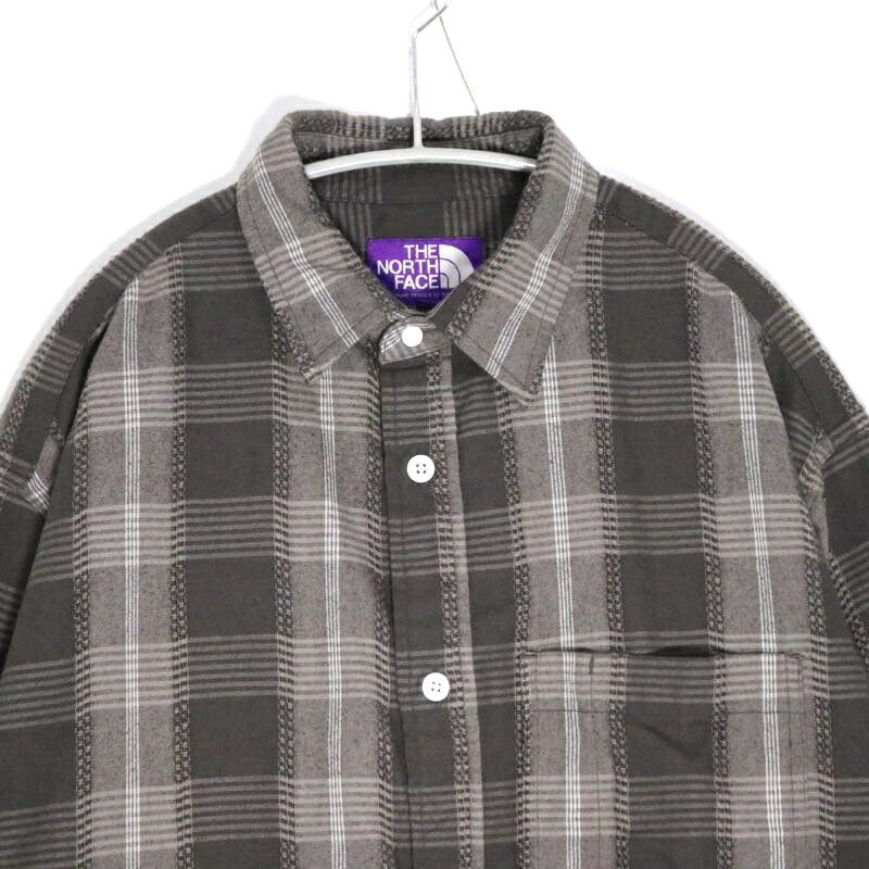 THE NORTH FACE PURPLE LABEL Plaid Dobby Shirt Gray Size L