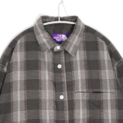 THE NORTH FACE PURPLE LABEL Plaid Dobby Shirt Gray Size L