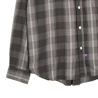 THE NORTH FACE PURPLE LABEL Plaid Dobby Shirt Gray Size L