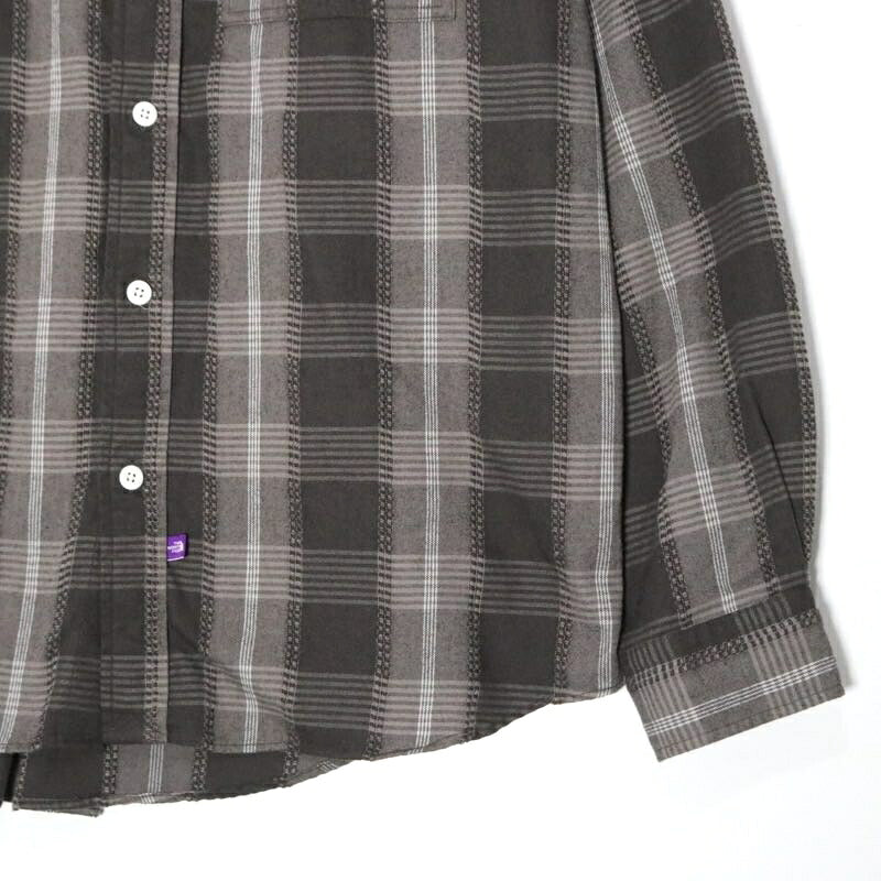 THE NORTH FACE PURPLE LABEL Plaid Dobby Shirt Gray Size L