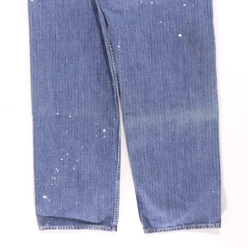 HECTIC Y2K Herringbone Paint Custom Bush Pants Blue Size M