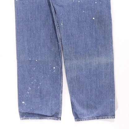 HECTIC Y2K Herringbone Paint Custom Bush Pants Blue Size M