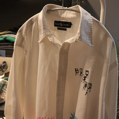 Polo Ralph Lauren 90s Custom Mummy Shirt White Size XL