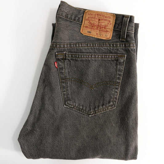 LEVI'S 90s 501 Pre-Dyed Black Denim Size 32x30 Size 32×30