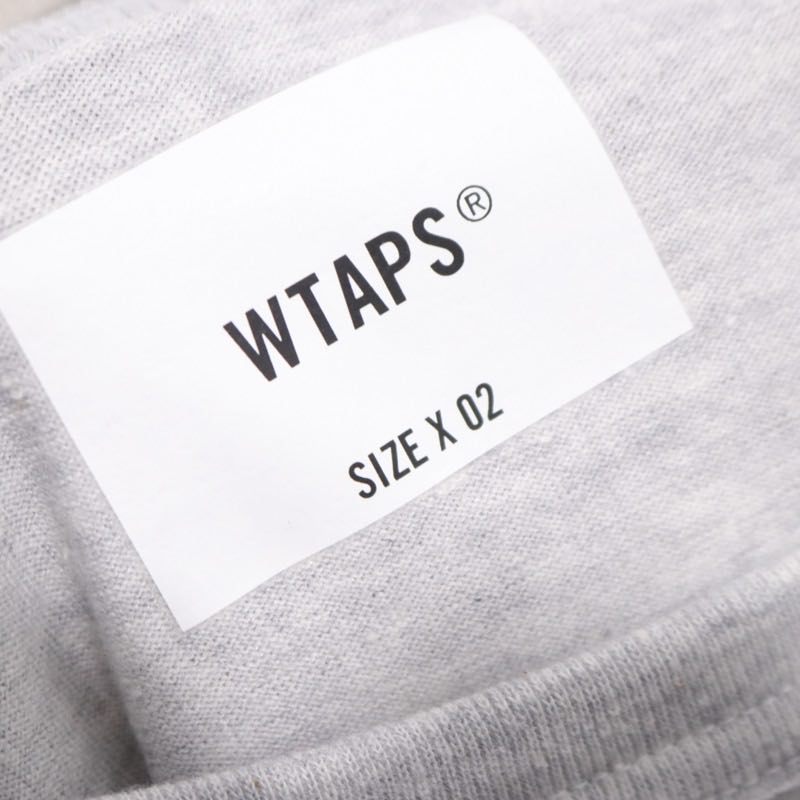 WTAPS 25SS Academy Logo T-Shirt Ash Gray Size 02