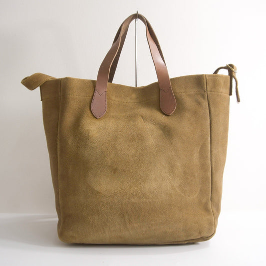 POLO RALPH LAUREN Polo Bear 2-Way Suede Leather Bag Brown
