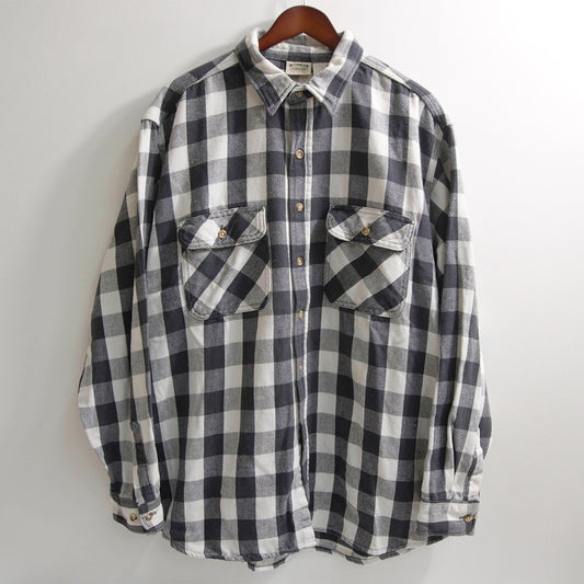 FIVE BROTHER 90s USA Block Check Flannel Shirt Size 2XL