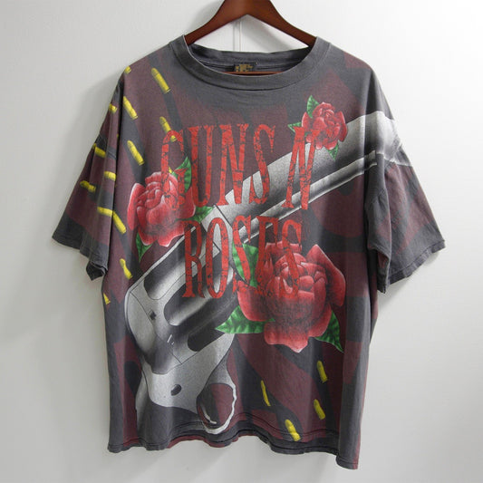Tee 90s Guns N' Roses Faded Band T-Shirt Size XL