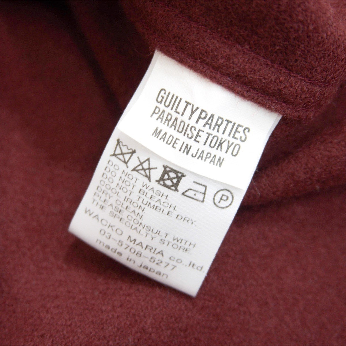 WACKO MARIA Wool Boxy Open Collar Long Sleeve Shirt Size XXL