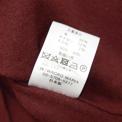 WACKO MARIA Wool Boxy Open Collar Long Sleeve Shirt Size XXL