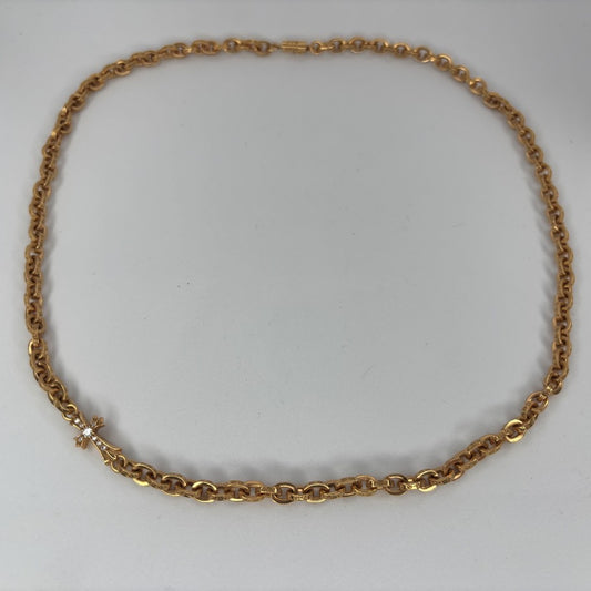 Chrome Hearts 22K Gold Paper Fat Chain Necklace