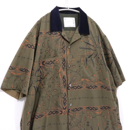 sacai 20AW Dr. Woo Bandana Print Shirt Khaki Size 4