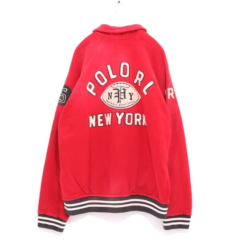 Polo Ralph Lauren Native Patch Varsity Jacket Red Size XXL