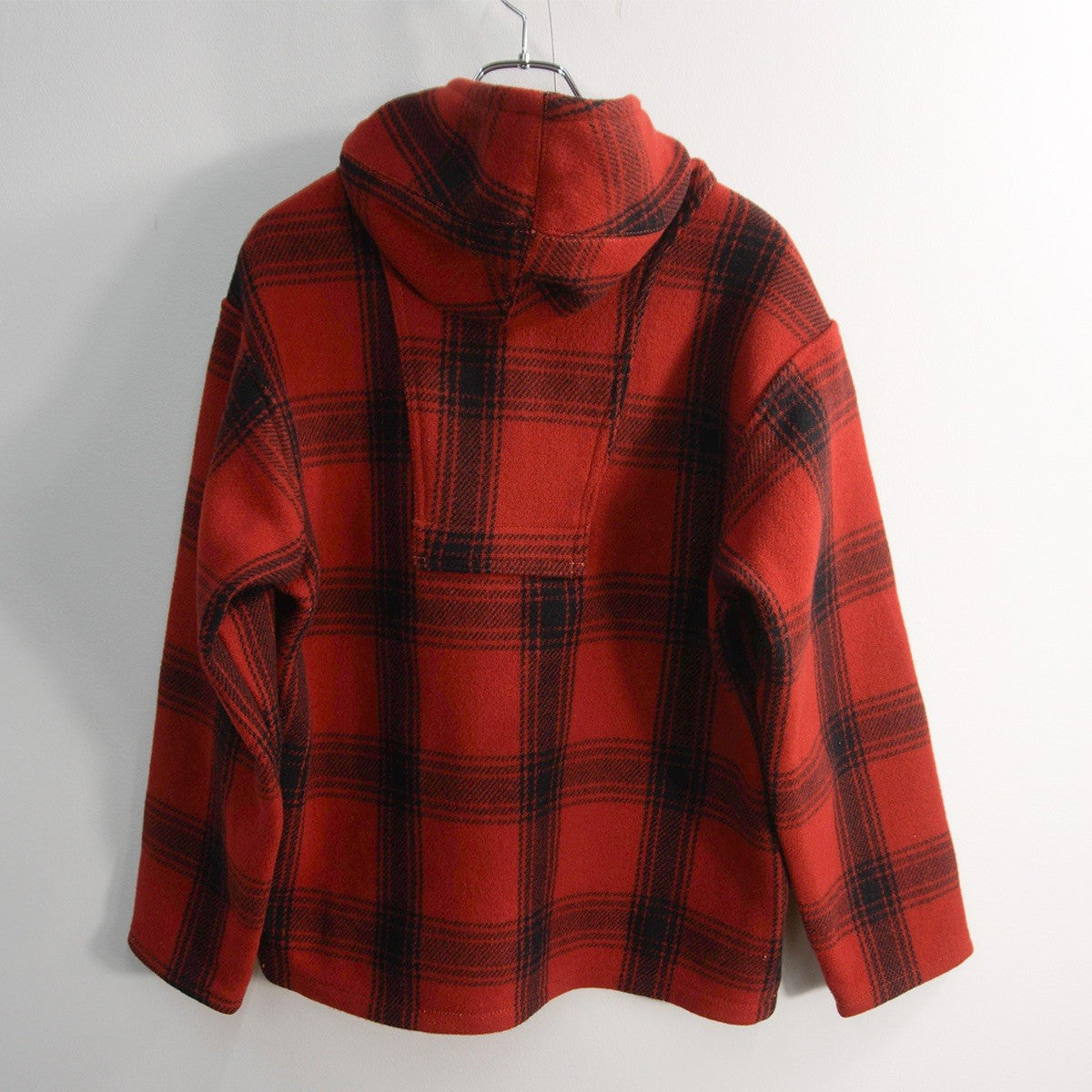 WAREHOUSE Melton Half-Zip Check Jacket Size 40