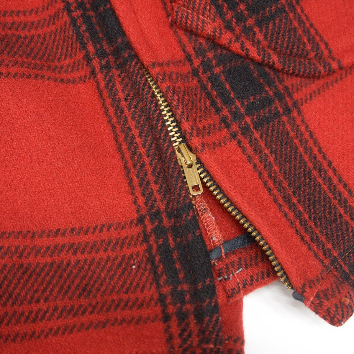 WAREHOUSE Melton Half-Zip Check Jacket Size 40