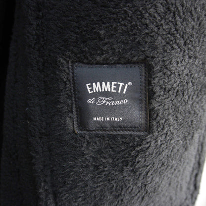 EMMETI SAXTON Mouton Lamb Leather Coat Black Size 48
