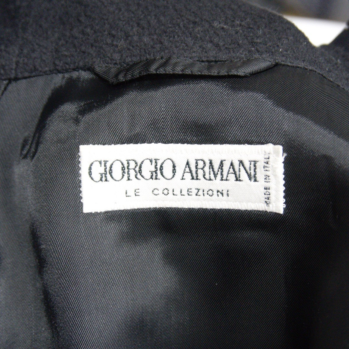 GIORGIO ARMANI 90s Archive Hooded Coat Black Size 50