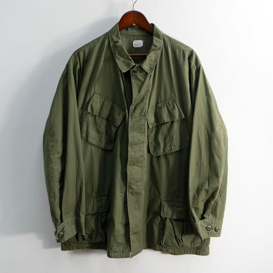 US ARMY 70s Ripstop Jungle Fatigue Jacket Size X-LARGE
