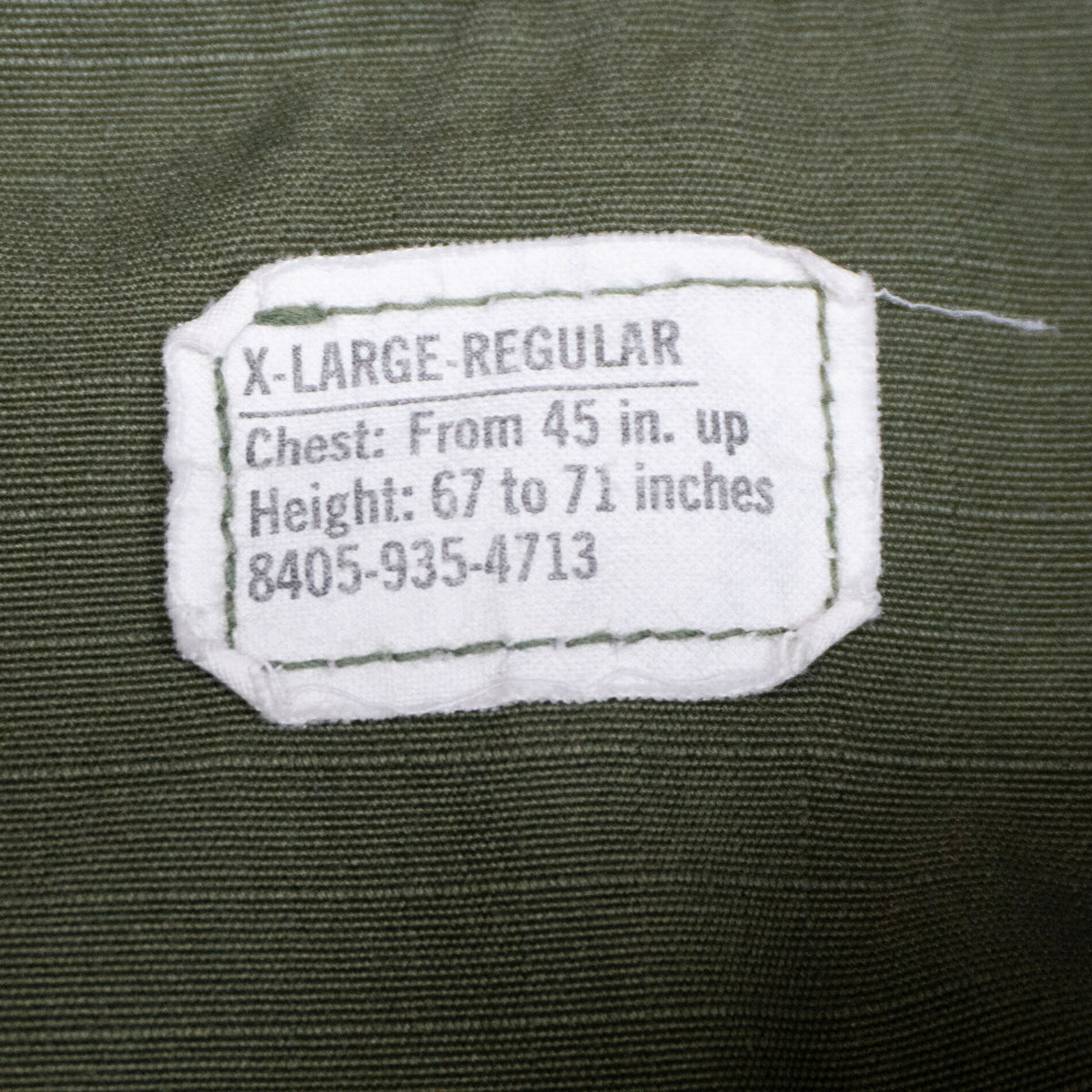 US ARMY 70s Ripstop Jungle Fatigue Jacket Size X-LARGE
