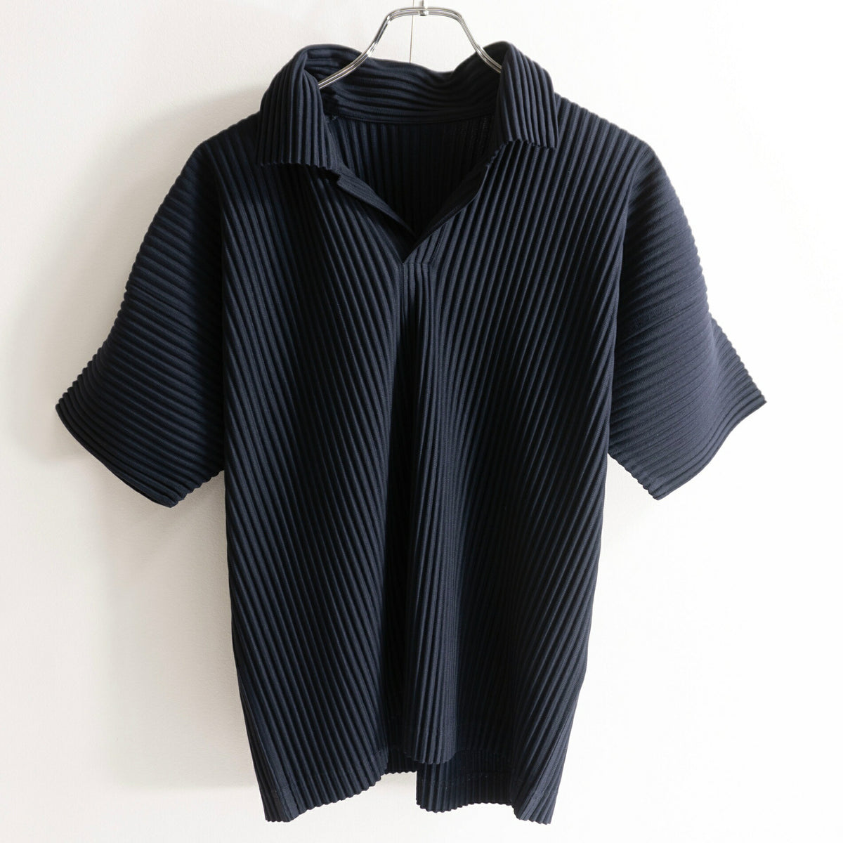 HOMME PLISSE ISSEY MIYAKE Pleated Polo Black Size 2