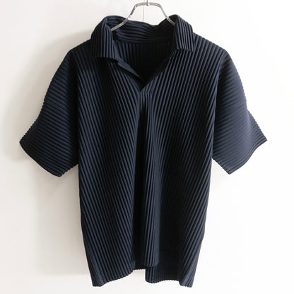HOMME PLISSE ISSEY MIYAKE Pleated Polo Black Size 2