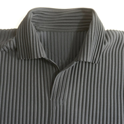 HOMME PLISSE ISSEY MIYAKE Pleated Polo Black Size 2