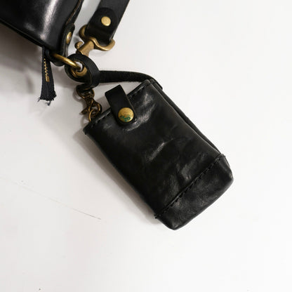 HERZ ORGAN Minerva Box Leather 2-Way Tote Bag Black