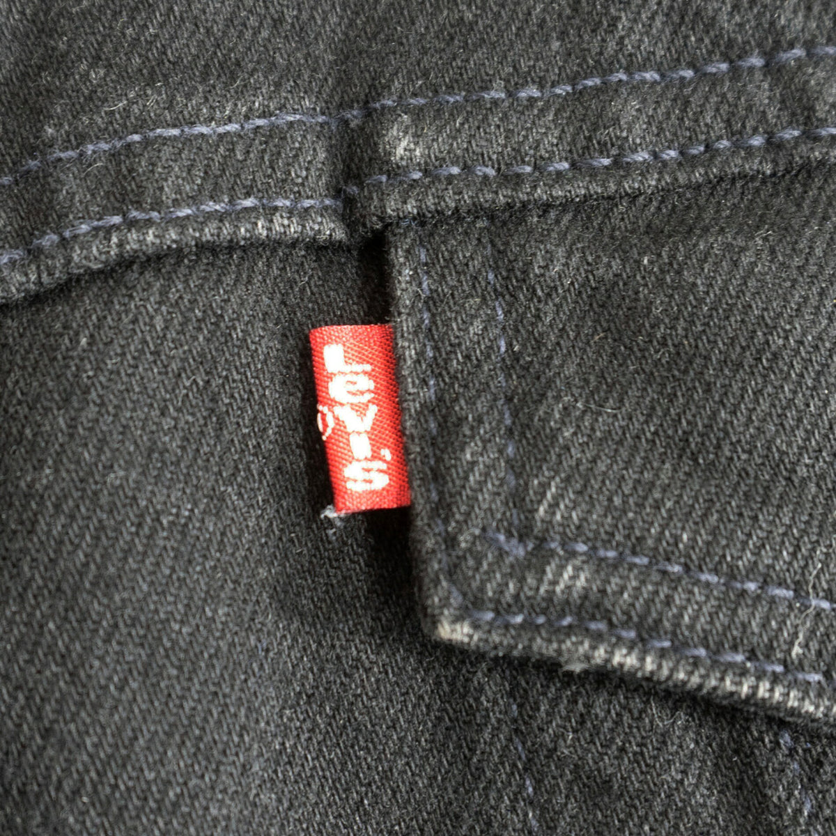 LEVI'S 90s Black Boa Denim Jacket 70629-4159 Size M