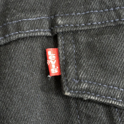 LEVI'S 90s Black Boa Denim Jacket 70629-4159 Size M