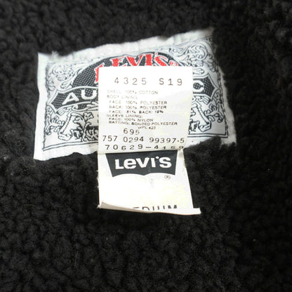 LEVI'S 90s Black Boa Denim Jacket 70629-4159 Size M