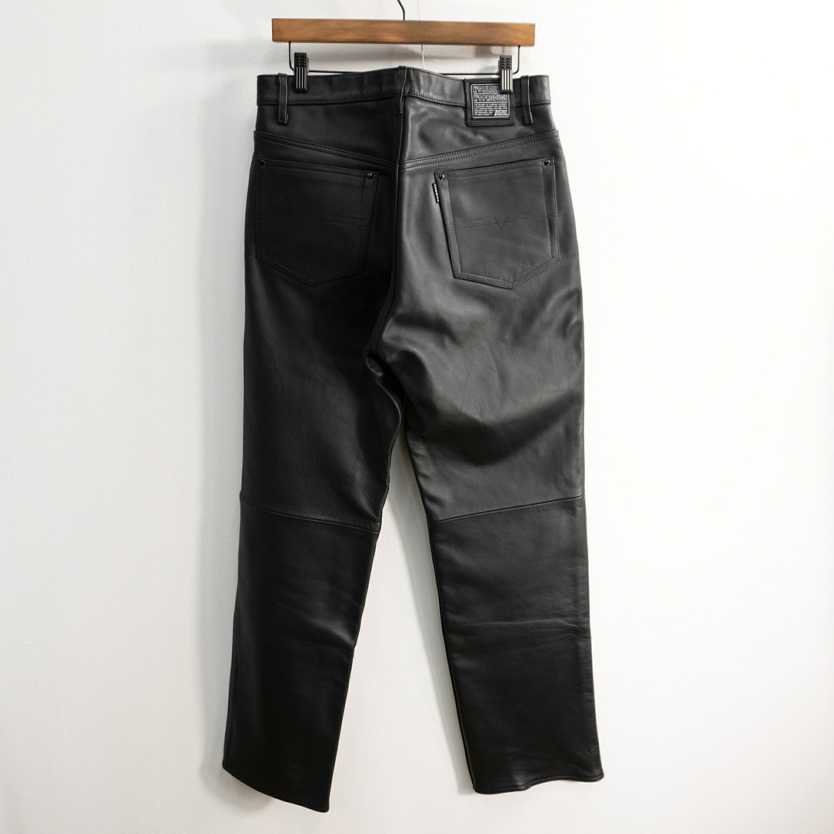 KADOYA Cowhide Leather Pants Black Size 33
