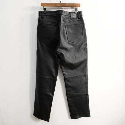 KADOYA Cowhide Leather Pants Black Size 33