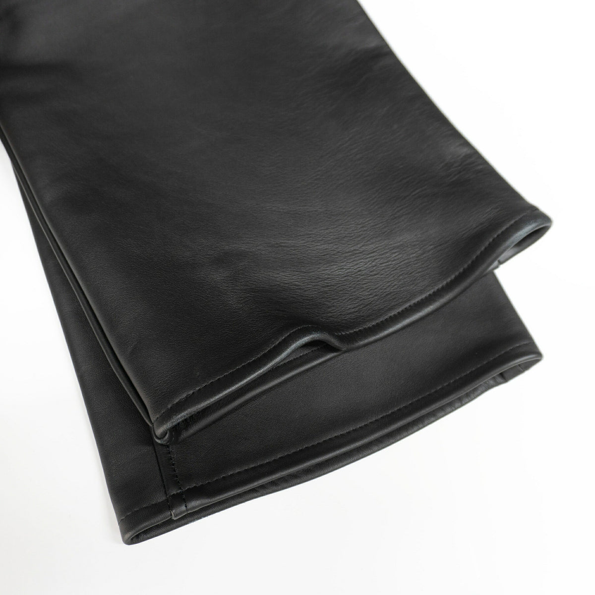 KADOYA Cowhide Leather Pants Black Size 33
