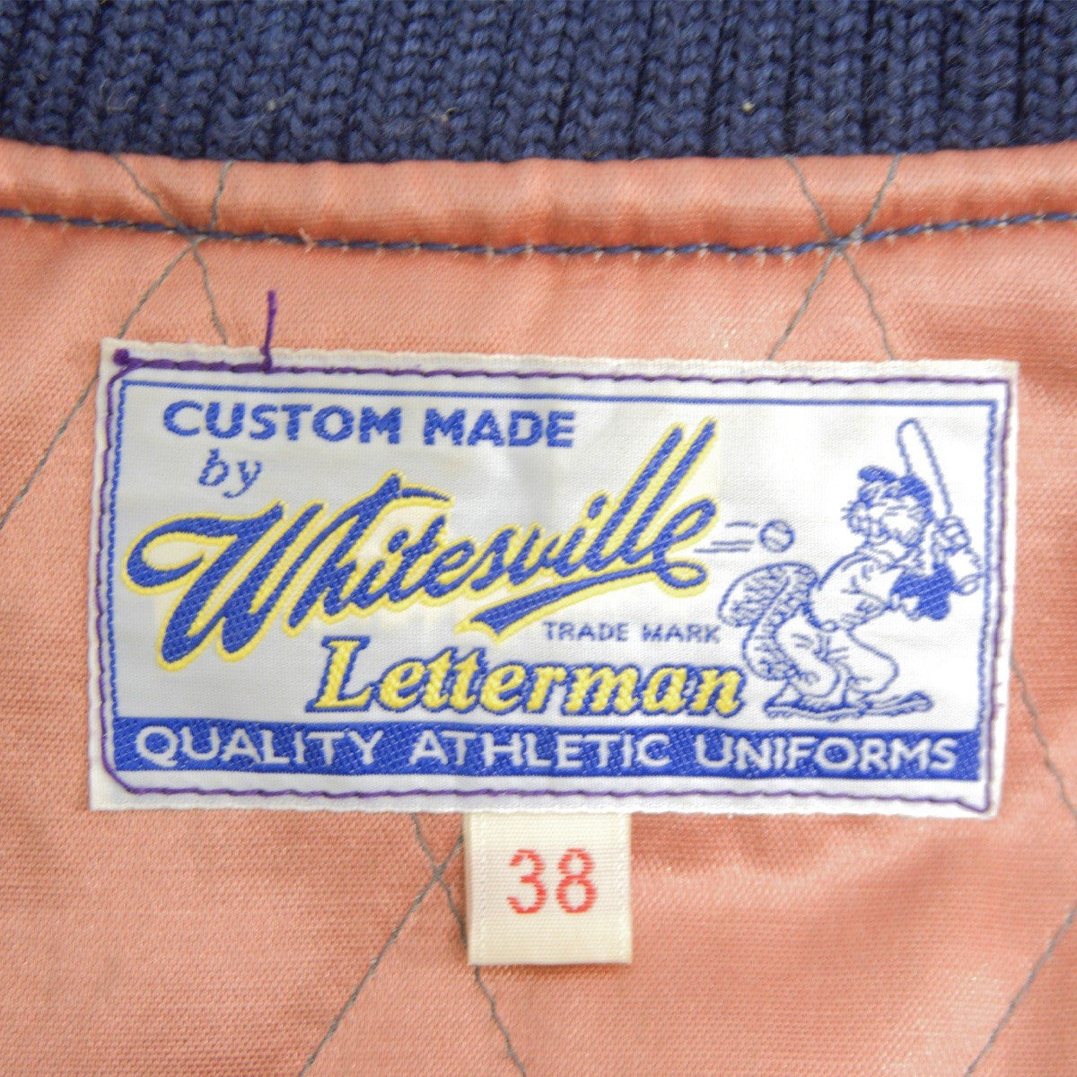 WHITESVILLE Full-Deco Leather Sleeve Stadium Jumper Size 38