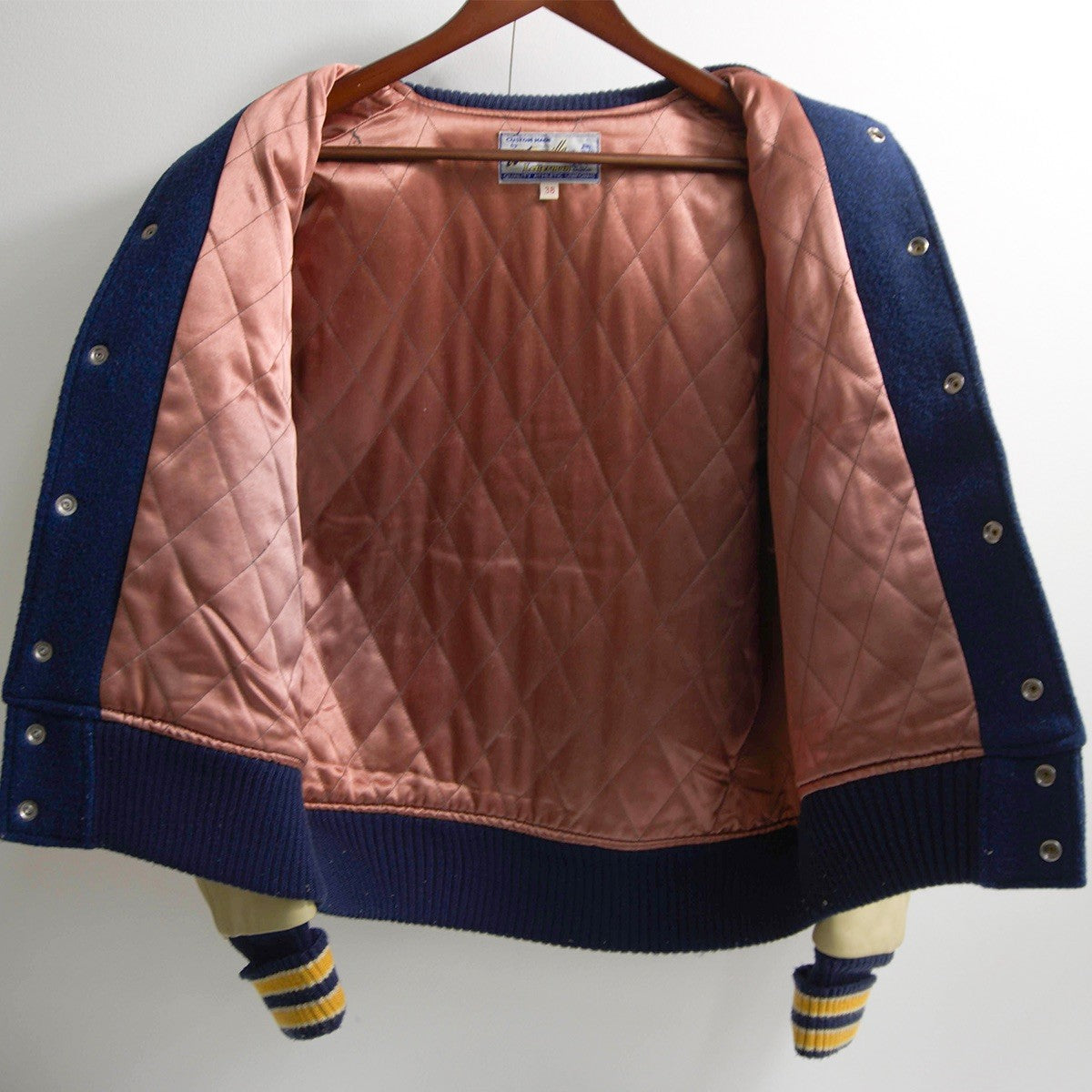 WHITESVILLE Full-Deco Leather Sleeve Stadium Jumper Size 38