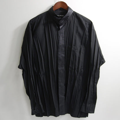 ISSEY MIYAKE Pleated Long Sleeve Shirt Black Size 3