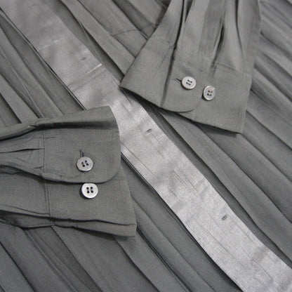 ISSEY MIYAKE Pleated Long Sleeve Shirt Black Size 3
