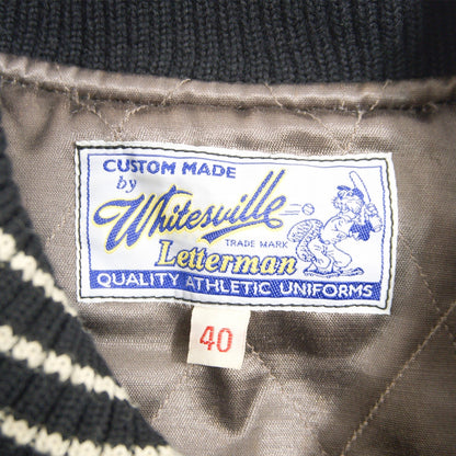 WHITESVILLE Full-Deco Leather Sleeve Stadium Jumper Size 40