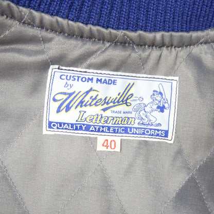 WHITESVILLE Full-Deco Leather Sleeve Stadium Jumper Size 40