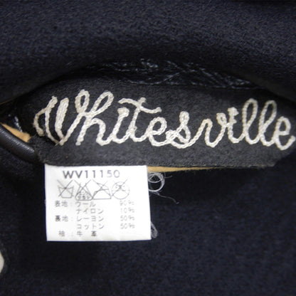WHITESVILLE Full-Deco Leather Sleeve Stadium Jumper Size 40