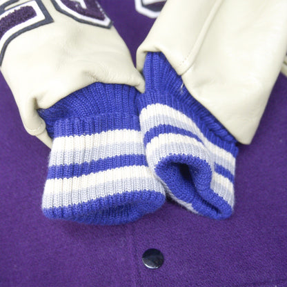 WHITESVILLE Full-Deco Leather Sleeve Stadium Jumper Size 40