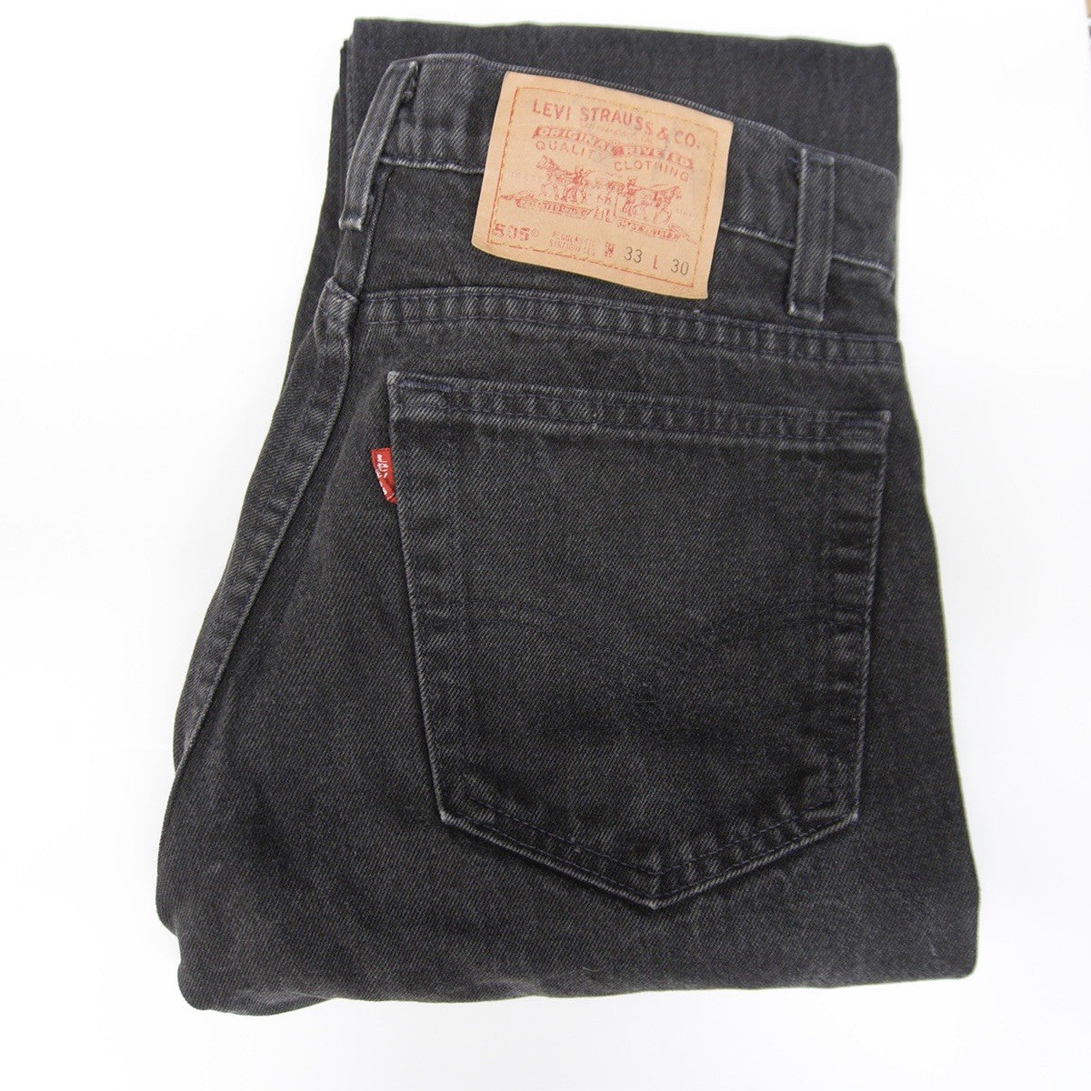 LEVI'S 505 USA Made Overdyed Black Denim Jeans Size 33×30