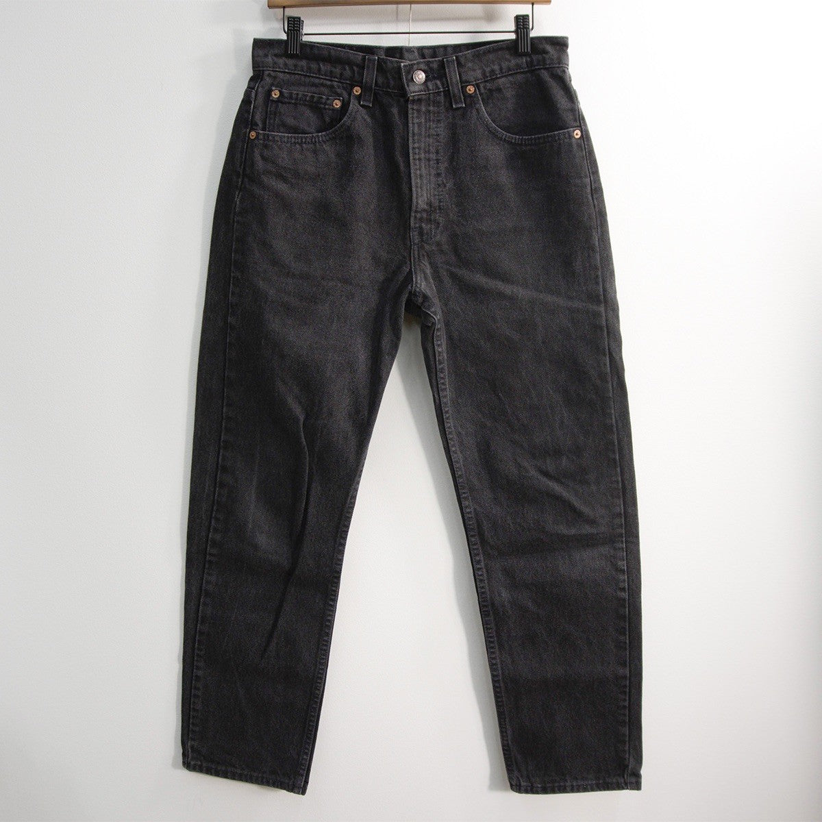 LEVI'S 505 USA Made Overdyed Black Denim Jeans Size 33×30