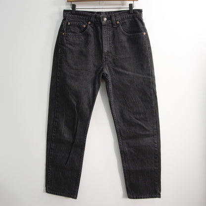 LEVI'S 505 USA Made Overdyed Black Denim Jeans Size 33×30