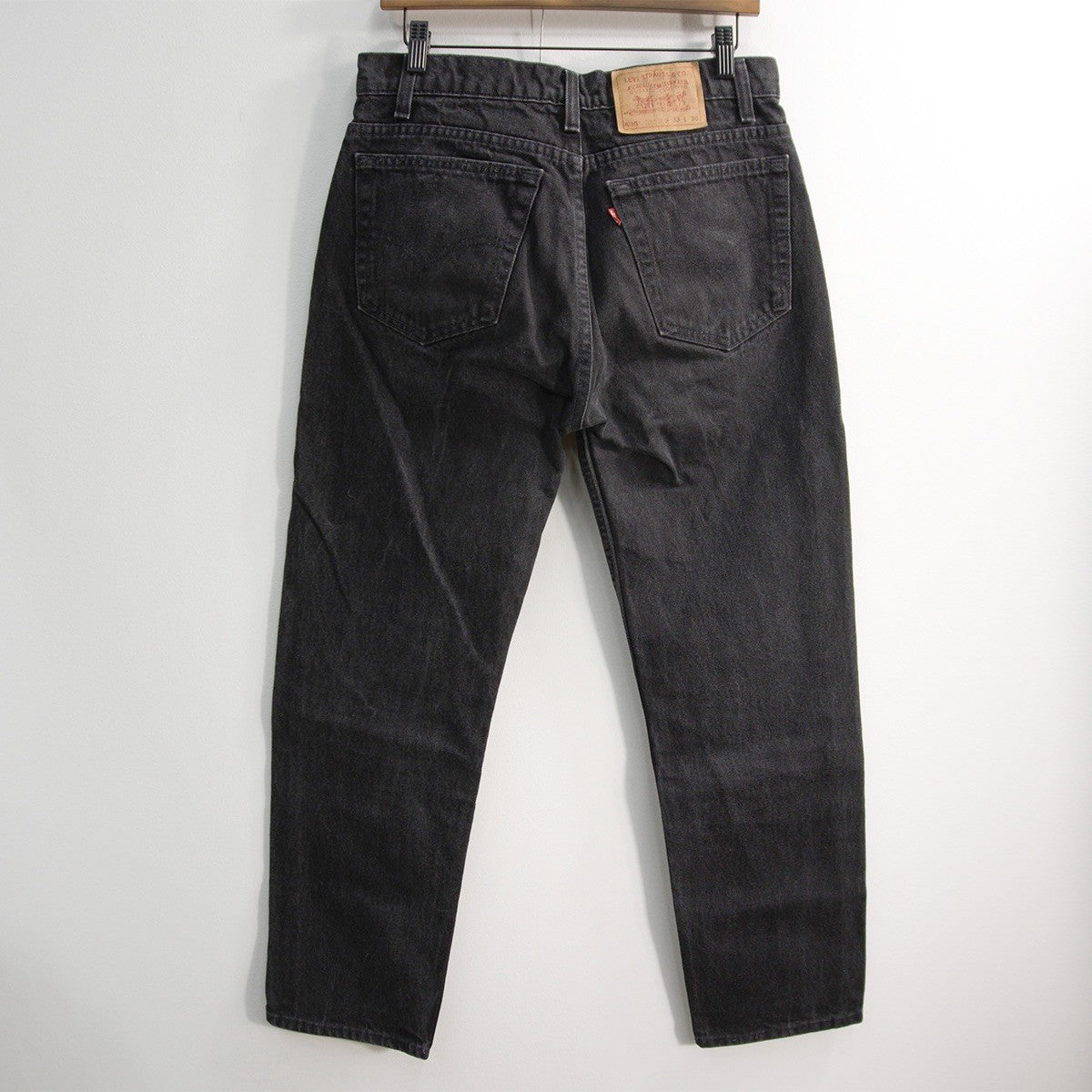 LEVI'S 505 USA Made Overdyed Black Denim Jeans Size 33×30