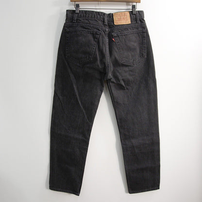 LEVI'S 505 USA Made Overdyed Black Denim Jeans Size 33×30