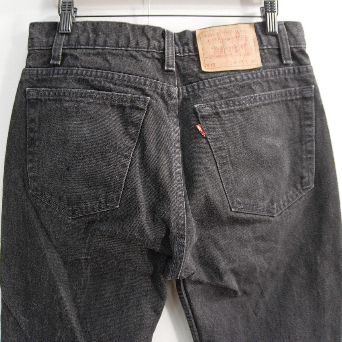 LEVI'S 505 USA Made Overdyed Black Denim Jeans Size 33×30