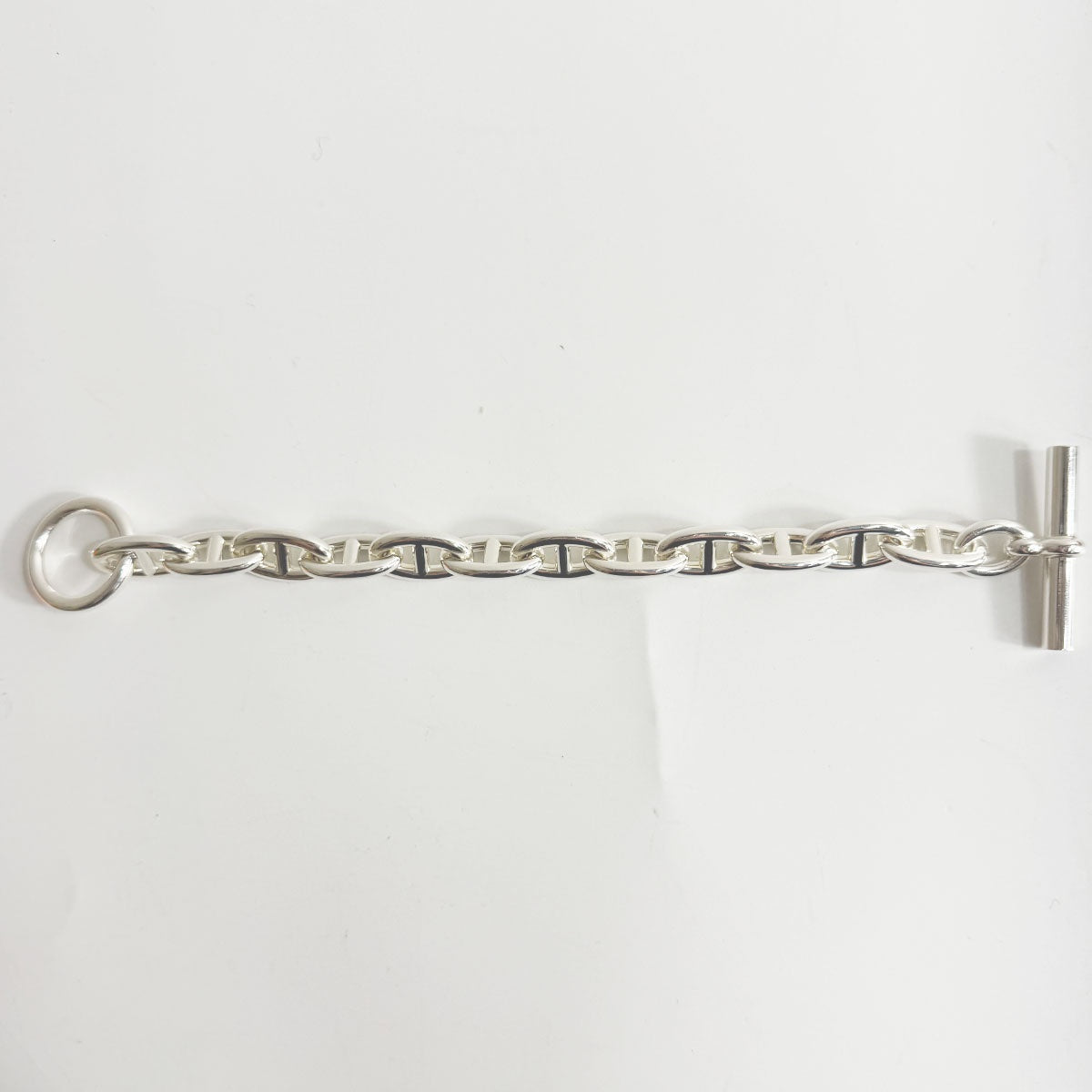 HERMES Chaine d'Ancre GM 12-Link Silver Bracelet