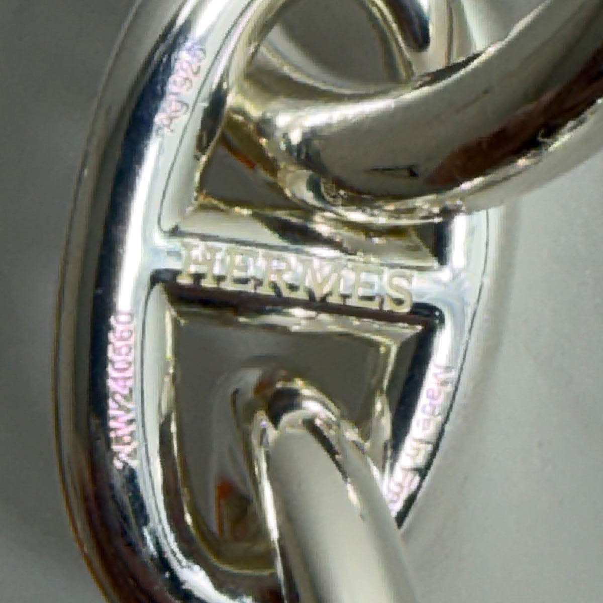 HERMES Chaine d'Ancre GM 12-Link Silver Bracelet